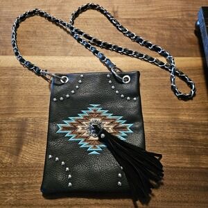 Western/Native Vegan Leather Crossbody Bag .P&G Collect Concert Wear Equestrian